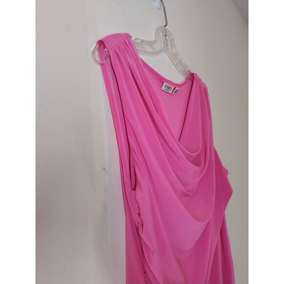 Cato Women's Shirt 18/20 W Barbie Pink Layered Sleeveless Stretch Tunic - Picture 5 of 12